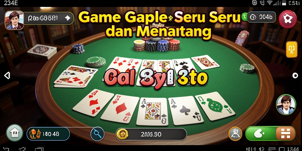 Tampilan gameplay seru Gaple dalam 234E.