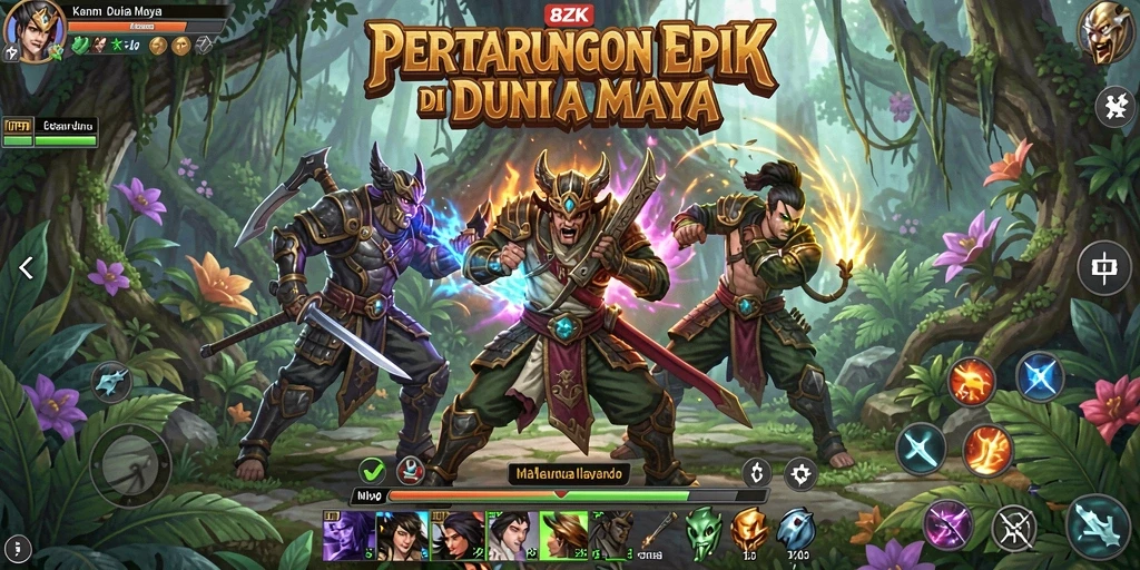 Tampilan gameplay 8ZK yang memukau saat pertarungan berlangsung.