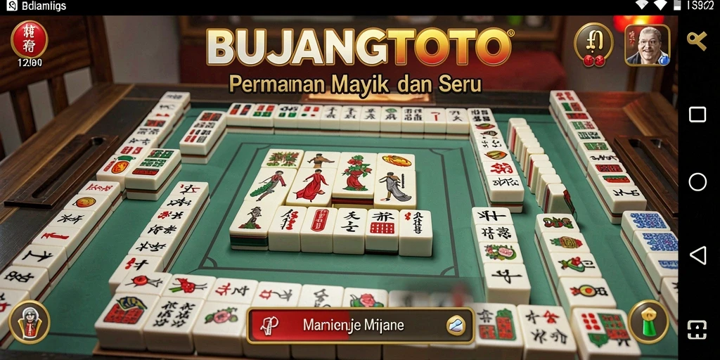 Tangkapan layar gameplay BUJANGTOTO yang menunjukkan aksi Mahjong seru.