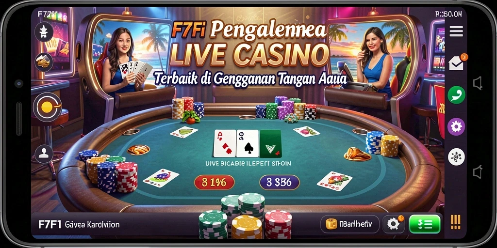 Gameplay Live Casino yang mendebarkan dan interaktif di F7F7.