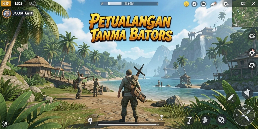 Tampilan gameplay JAKARTAWIN yang menakjubkan dalam dunia terbuka.