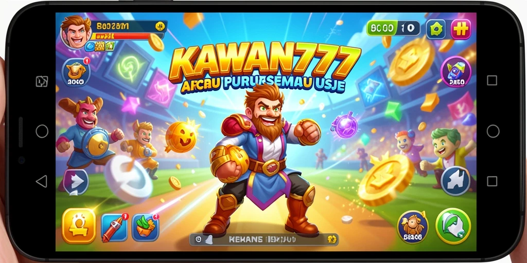 Screenshot gameplay KAWAN777 menampilkan tantangan menarik dan grafis warna-warni.