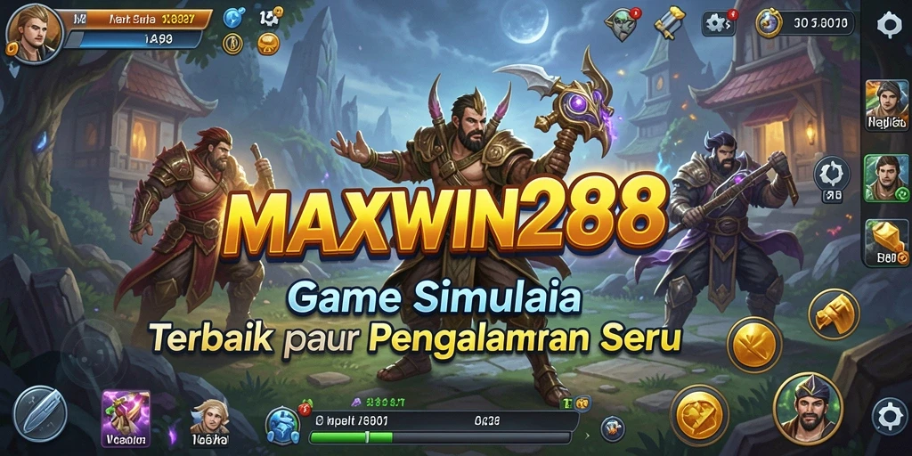Tangkapan layar gameplay <strong>MAXWIN288</strong> menampilkan dunia simulasi yang realistis dan interaktif.