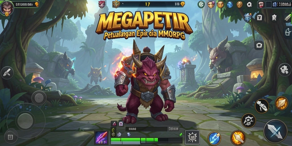 Tangkapan layar gameplay MEGAPETIR yang epik dalam pertempuran.