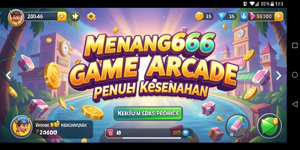Tangkapan layar utama MENANG666 menampilkan aksi seru dalam gameplay Arcade.