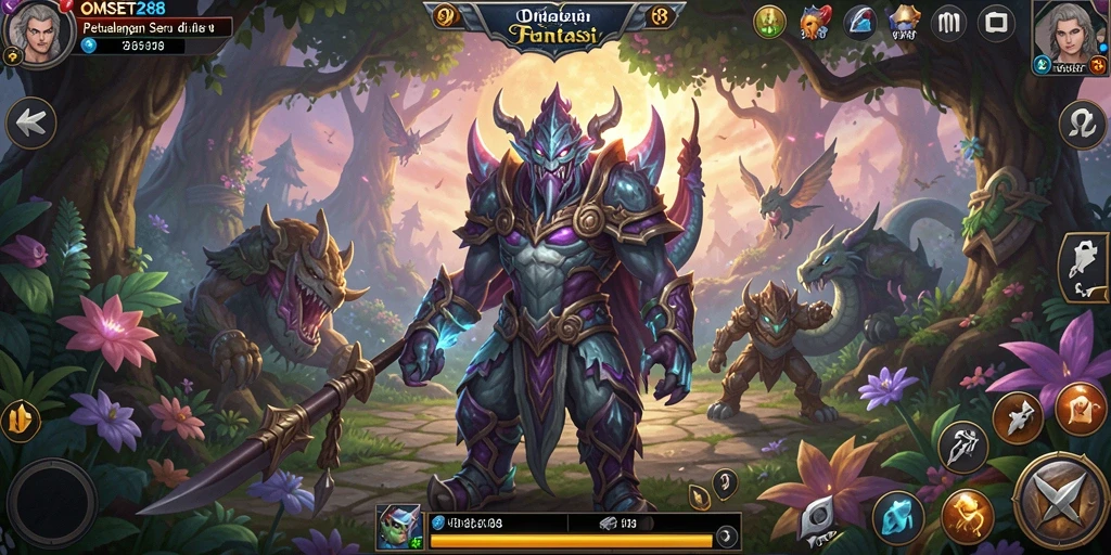 Screenshot gameplay OMSET288 dengan suasana petualangan seru.