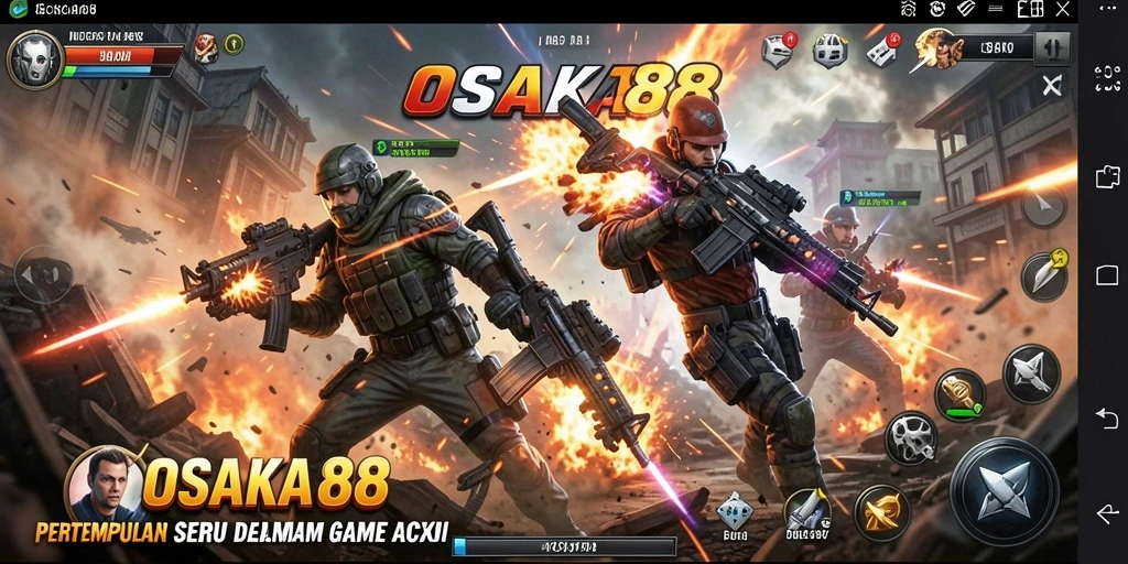 Tangkapan layar OSAKA88 menampilkan aksi seru dalam pertempuran sengit.