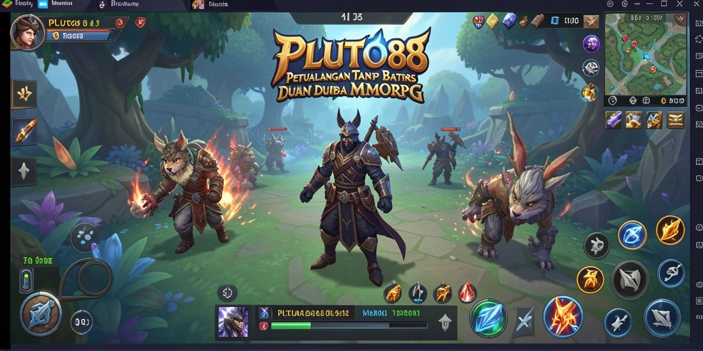Tampilan gameplay seru dan menantang di dunia MMORPG PLUTO88.