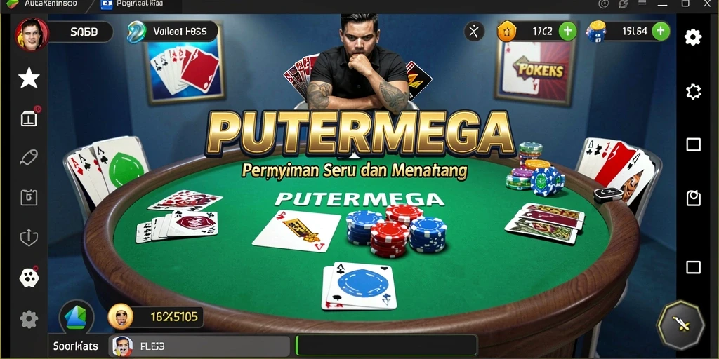 Tampilan menarik dari gameplay Poker yang kompetitif.