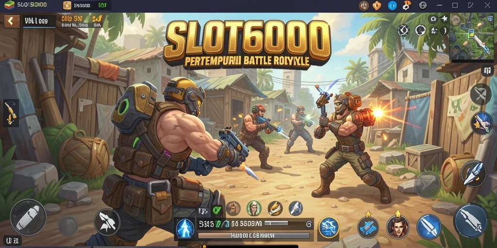 Tampilan gameplay SLOT6000 di arena Battle Royale.