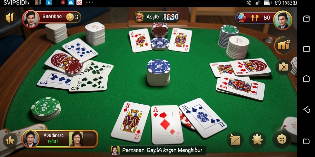 Screenshot gameplay SVIPSIDN menampilkan keseruan bermain gaple.