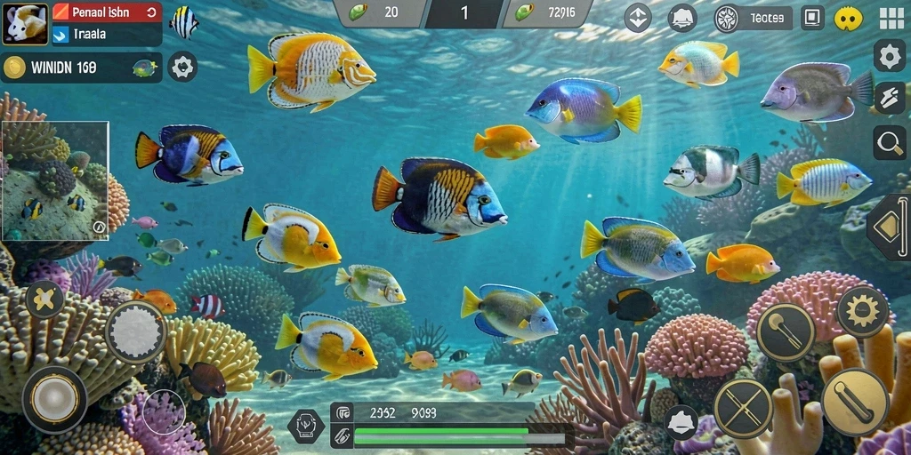Screenshot WINIDN menampilkan aksi seru menangkap ikan.