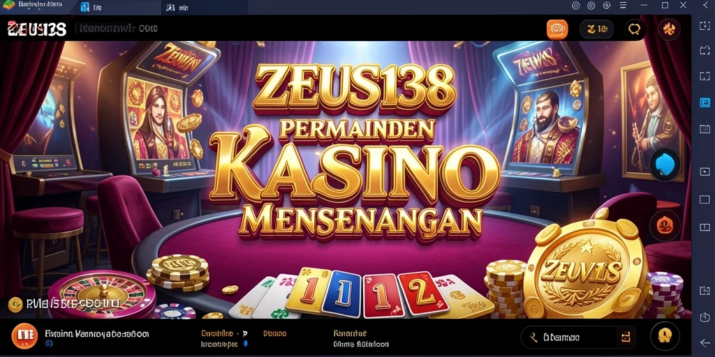Tampilan gameplay menakjubkan dari ZEUS138 dengan tema Kasino yang menarik.