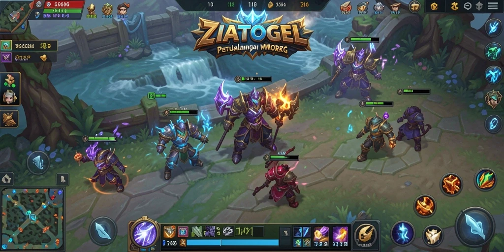 Tampilan gameplay epik ZIATOGEL yang memukau dan dinamis.